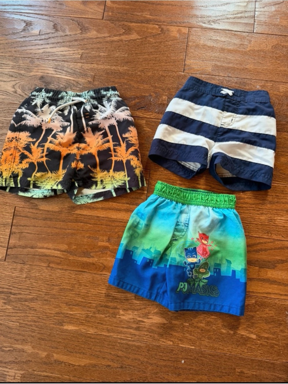 Garanimals Boys Blue, Green & Orange Swim Shorts Trio